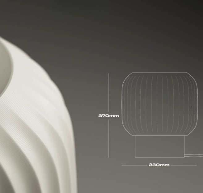 3D Printed Table lamp for Home Decoration, Office, Study, Dining Room | Premium Indoor Decorative | Aesthetic Warm White Ambient Light