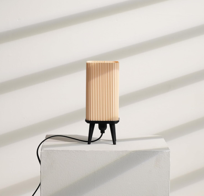 Dawn 3D Printed Table Lamp (Beige) | Lamp for Living Room, Bedroom, Dining, Restaurant | Eco-Friendly PLA Filament | Modern Minimalist Design | Soft Ambient Lighting