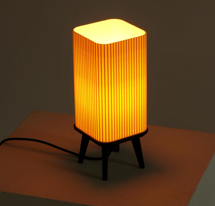 Dawn 3D Printed Table Lamp (Beige) | Lamp for Living Room, Bedroom, Dining, Restaurant | Eco-Friendly PLA Filament | Modern Minimalist Design | Soft Ambient Lighting